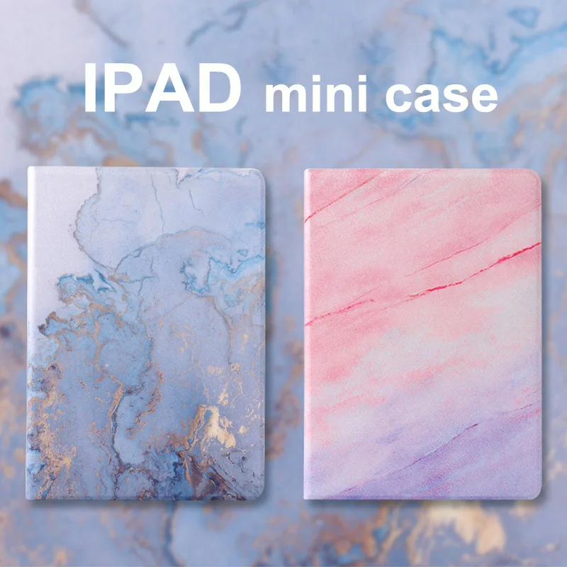 7 9 &quotМраморный чехол для планшета Ipad Mini 1 2 3 нескользящий из искусственной кожи