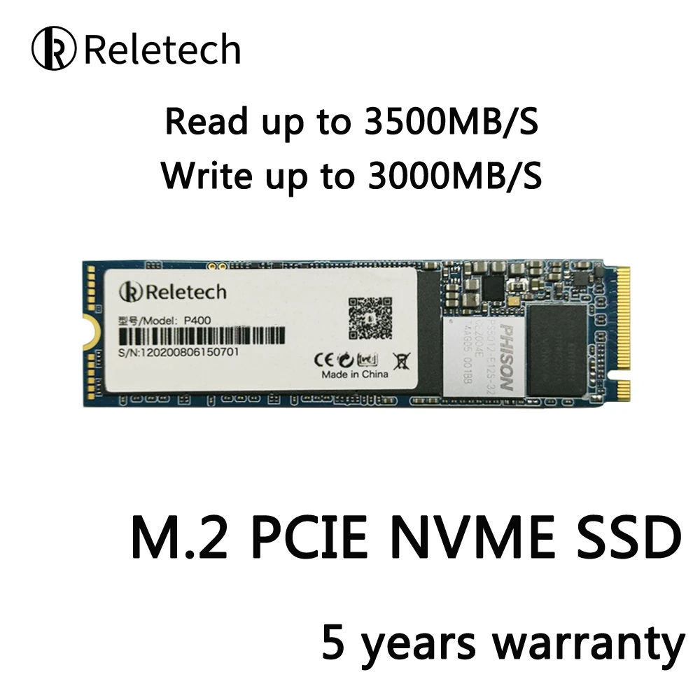 Libertech-unidad de estado sólido ssd m2 nvme PCIe PHISON, 256GB, 500GB, caché DRAM M.2 2280, disco duro interno para ordenador de escritorio y portátil