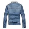 Men Jacket and Coat Trendy Warm Fleece Denim Jacket 2022 Winter Jean Jacket Thick Winter Coat For Male Classic Solid Outerwear ► Photo 3/6