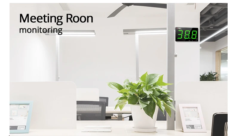 SNDWAY 30-130dB Wall-mounted Digital Sound Table Sound Level Meter for Audio dB Level Decibel Meter Noise Analog VU Green Light