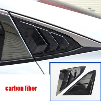 

Car Rear Window Shutters Air Outlet Triangle Window Sports Decoration for Honda Civic 2016 2017 2018 2019 2020 Accessories