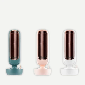 

Portable USB Tower Type Bladeless Water Spray Mist Fan USB Handheld Retro Fan Cooling Air Conditioner Humidifier