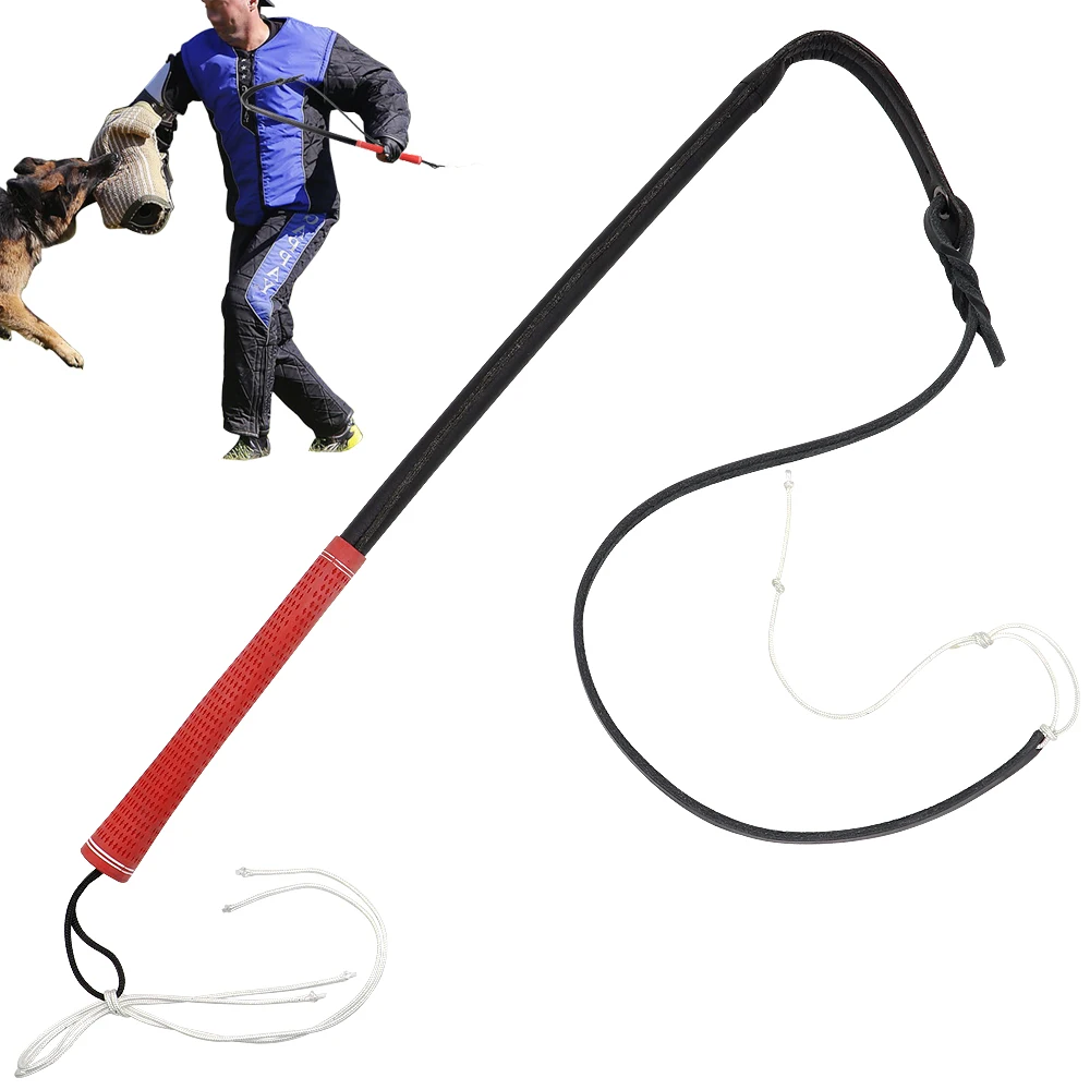 Durable Pet Training Tool Strong Leather Dog Whip Leash Medium Large