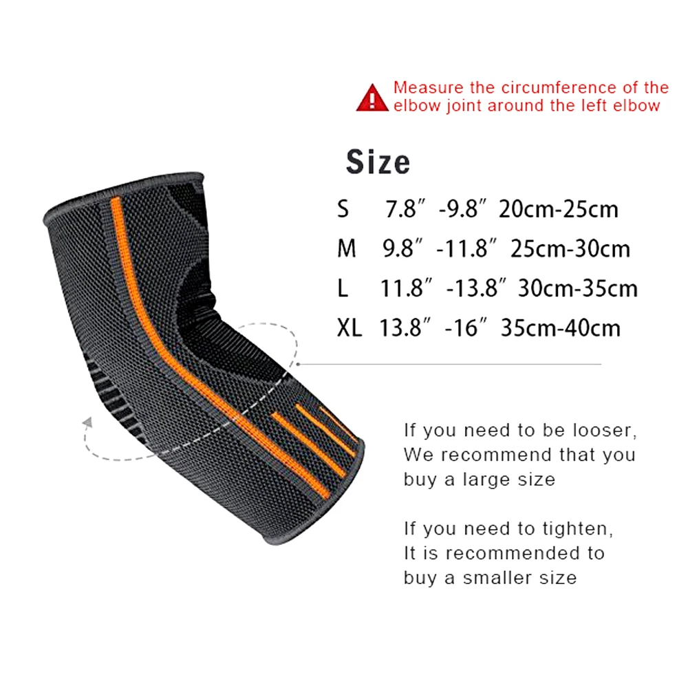 Tcare 1 PC Elbow Brace Compression Support Sleeve for Tendonitis Tennis Golfers Elbow Treatment Arthritis Workouts Weightlifting