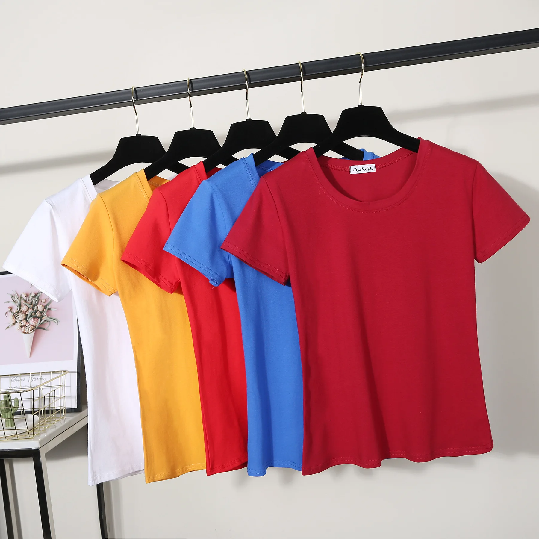 

2019 New Fashion Women T-shirt Tee Tops Short Sleeve Cotton Tops for Women Clothing Solid O-neck Female T Shirt S-2XL