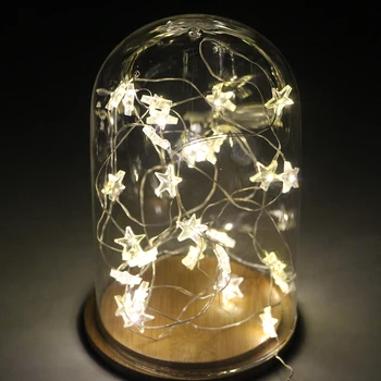 

5m/10m led star starry copper wire string lights Christmas fairy light garland battery operated for wedding/party decoration