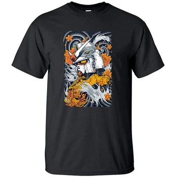 

Gundan Japanese Anime Mobile Suit Oversize T Shirt Summer Cotton Cool Printed T Shirts Top Men Street Funny Short Sleeve Tshirt