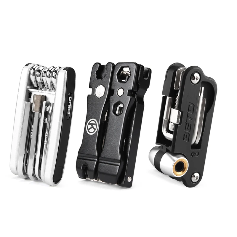 Vendedor Caliente Juego de herramientas para reparar bicicletas, kit con llaves hexagonales, destornilladores, con palanca de neumáticos, llave Allen, para bici de montaña, Mountain Bike, multiherramienta para ciclismo X1NQOm7x