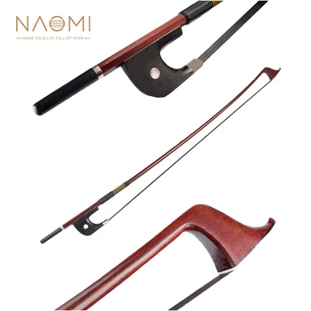 

NAOMI Classic Brazilwood 4/4 Violin Bow Light Weight Proper Balance Mongolian Horsehair Bow Hairs Ebnoy Frog Strings Accessories