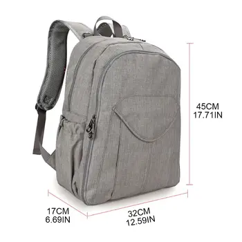 

Baby Diaper Backback Large Capacity Mummy Nappy Bag Multifunctional Daypack with Changing Pad Stroller Straps