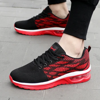 

Hot Sell Fashion Lightweight Air Cushion Running Shoes Breathable Flying Woven Shoes Couple Shoes Four Seasons Shoes Cushioning