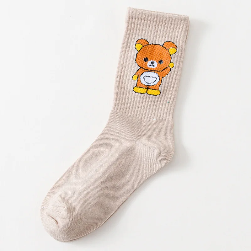 [HEPOSCKONE] Креативные милые женские носки в Корейском стиле, повседневные милые носки с героями мультфильмов «Дораэмон Пикачу», «Супер Мэри», осенне-зимние носки - Цвет: 5