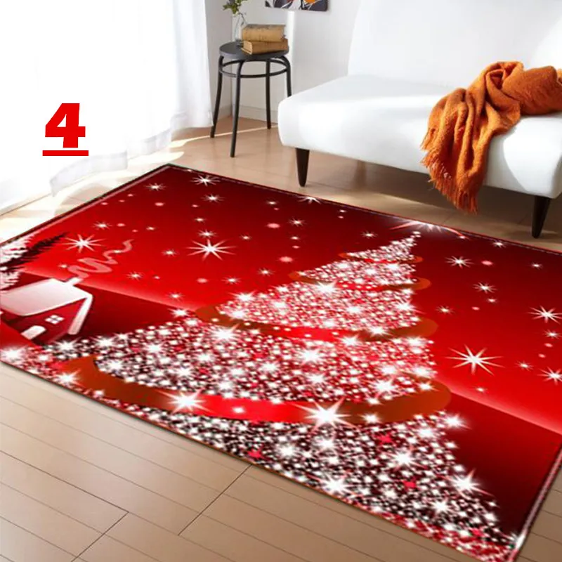 WUJIE 47x6" дюймовый красный 3D Рождественский коврик для гостиной Противоскользящий коврик для пола Коврик для двери Alfombra ковер для спальни украшение дома