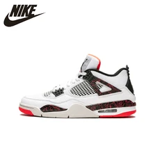Air Jordan 4 AJ4 Nike мужские ботинки для баскетбола, уличные АМОРТИЗИРУЮЩИЕ НЕСКОЛЬЗЯЩИЕ кроссовки, Новое поступление-308497