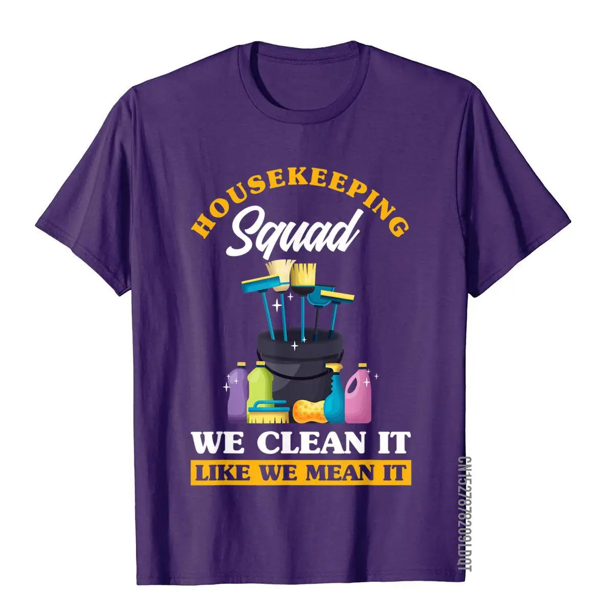 Housekeeping Squad We Clean It Like We Mean It Housekeeper T-Shirt__B13644purple
