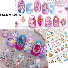 Новейшая HANYI-206, милый персонаж Xiaolizi, 3d стикер для дизайна ногтей, наклейка для ногтей, штамповка, экспорт из Японии, дизайнерские стразы, украшения