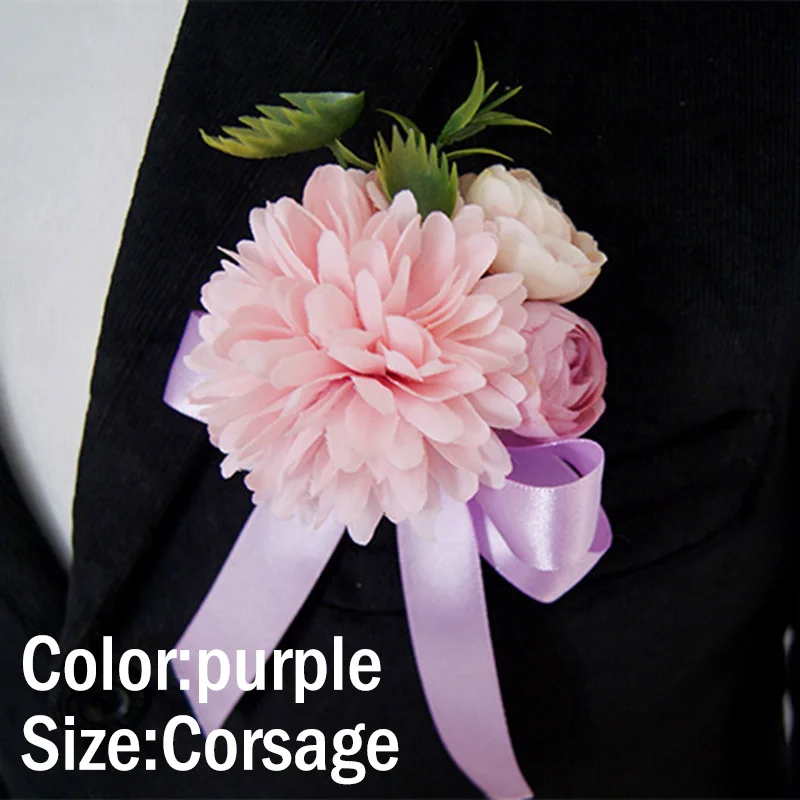 Невесты букеты Искусственные Свадебные цветы розы держа букет лента в форме