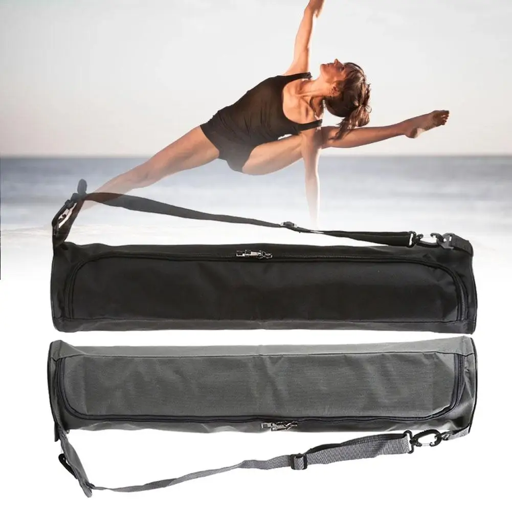 Минималистичный Стиль Коврик для йоги сумка для упражнений Коврик для йоги сумка для переноски холщовые регулируемые ремни черный/серый сумка для хранения для фитнеса
