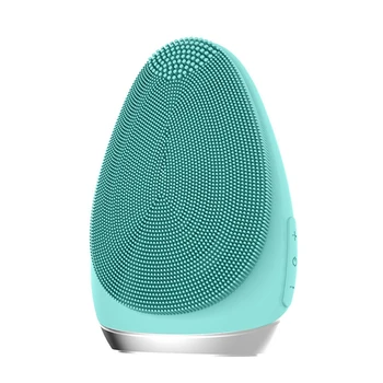 

Green Facial Cleansing Brush Ultrasonic Electric Silicone Face Cleansing Brush Beauty Machine Deep Clean Face Massage