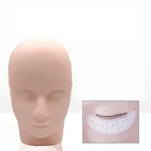 Портативный манекен голова плоского глаза ресницы для лица наращивание ресниц практика Косметическая модель профессиональные обучающие головки инструмент