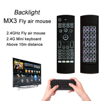 

For Android TV Box MXQ T95 1pc High Quality Wireless Keyboard Fly Air Mouse White Backlit Smart Remote Control Pohiks