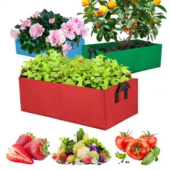 

Vegetable Planter Bag rectangular Thickened Nonwoven Plant Grow Bags jardin gardening biodegradable Cloth Pot Gardening Bag
