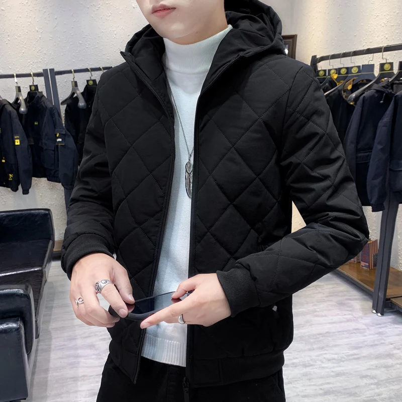 2021 new cotton-padded coat men with fleece and thick coat boyfriend daily shopping winter fashion brand down jacket