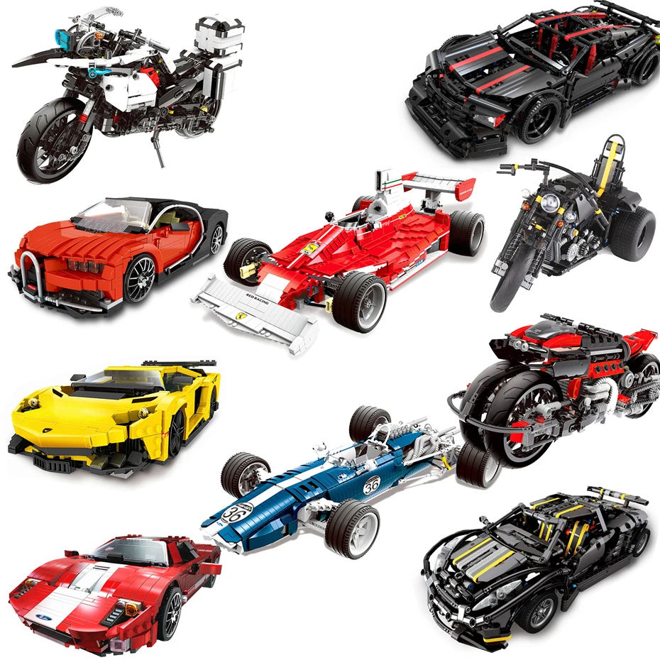 

New Xingbao Creative Technic Series Racing Car Motorcycle Off-road Car Building Blocks MOC Bricks Car Model Kits Boy Toys Gifts