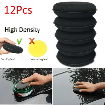 

Black Polishing Sponges 12pcs Replacement Washable Round Cleaning Tool