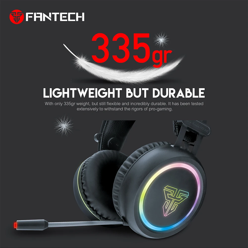 FANTECH HG15 USB 7.1 Stereo wired gaming headphones game headset over ear with mic Voice control for laptop computer gamer