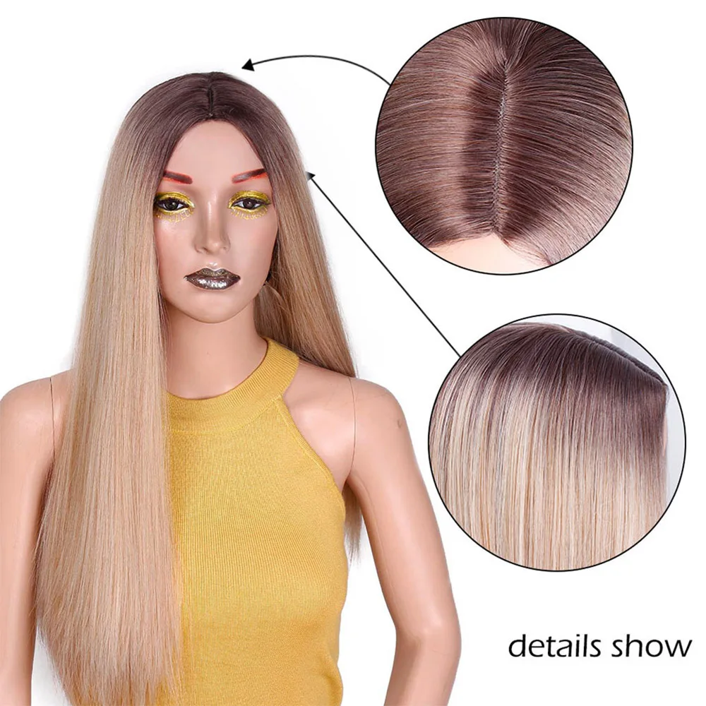 Новые 4 цвета боб парик с волосами Длинные прямые синтетические парики для красивой леди смешанные серые и черные натуральные парики