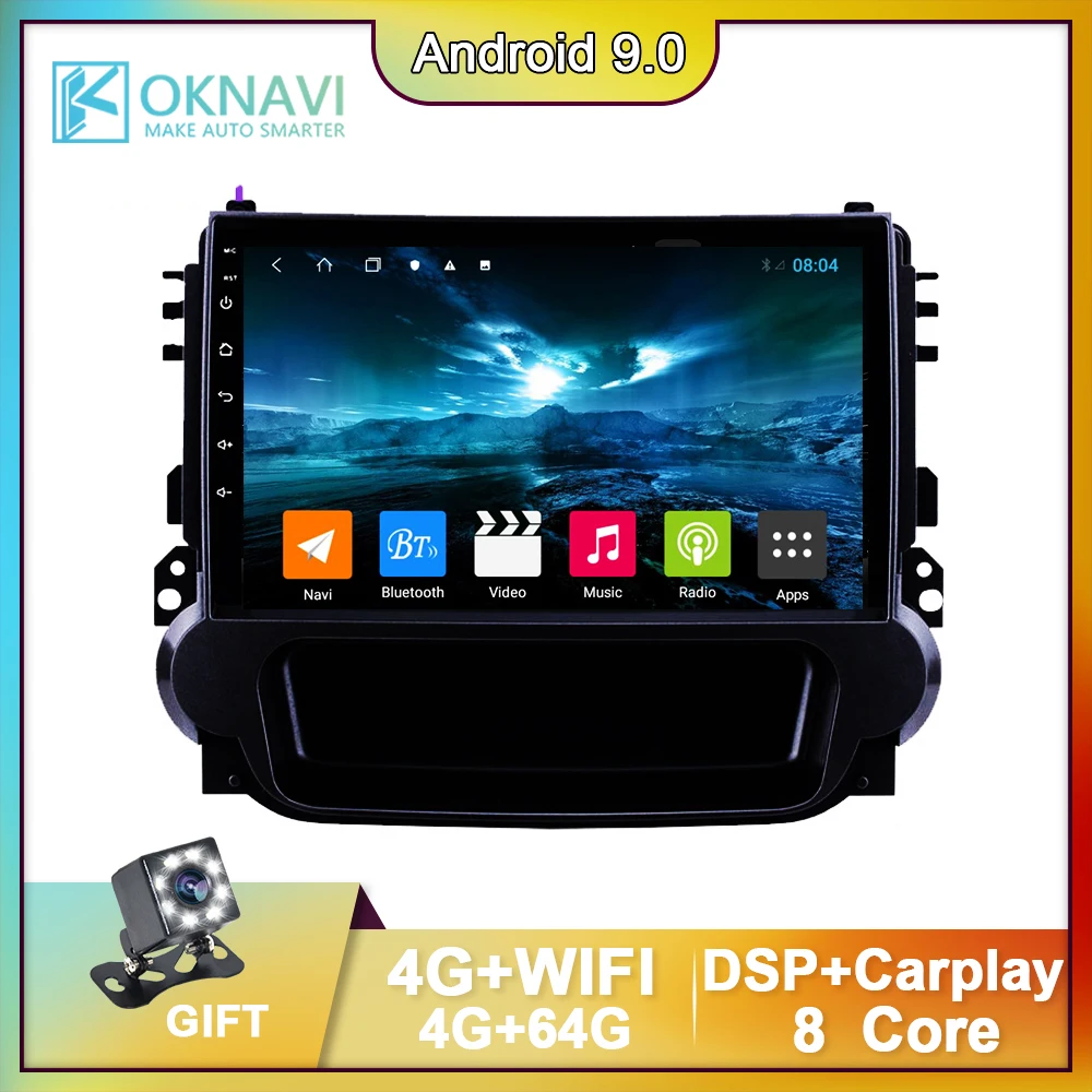 

For Chevrolet Malibu 2012-2015 Multimedia 2Din IPS Car Radio Stereo Autoradio Android 9.0 GPS Navigation DSP WIFI 4G with Camera