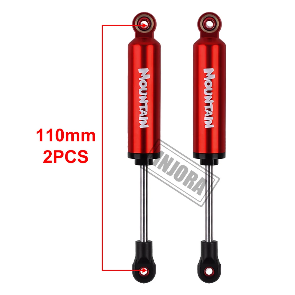 INJORA RC автомобиль 2 шт. встроенный Весна 90/100/110/120 мм амортизатор для 1/10 RC гусеничного осевой SCX10 90046 TRX-4 MST штук/лот - Цвет: Red 2pcs 110mm