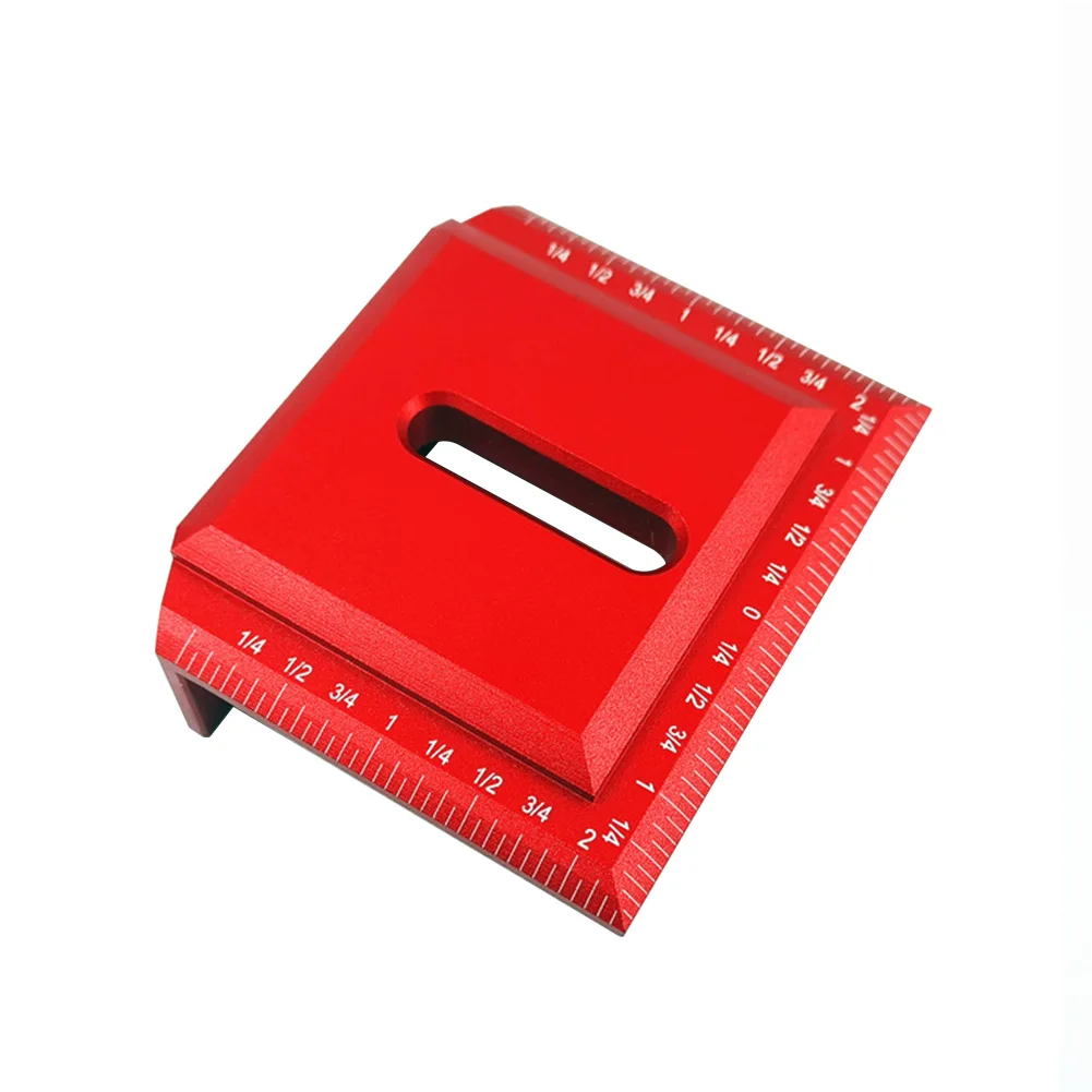 Ruler Miter Gauge DIY Tool Aluminum Alloy Saddle Square Multifunction Anti Oxidation Woodworking 45 90 Degree Scriber Layout