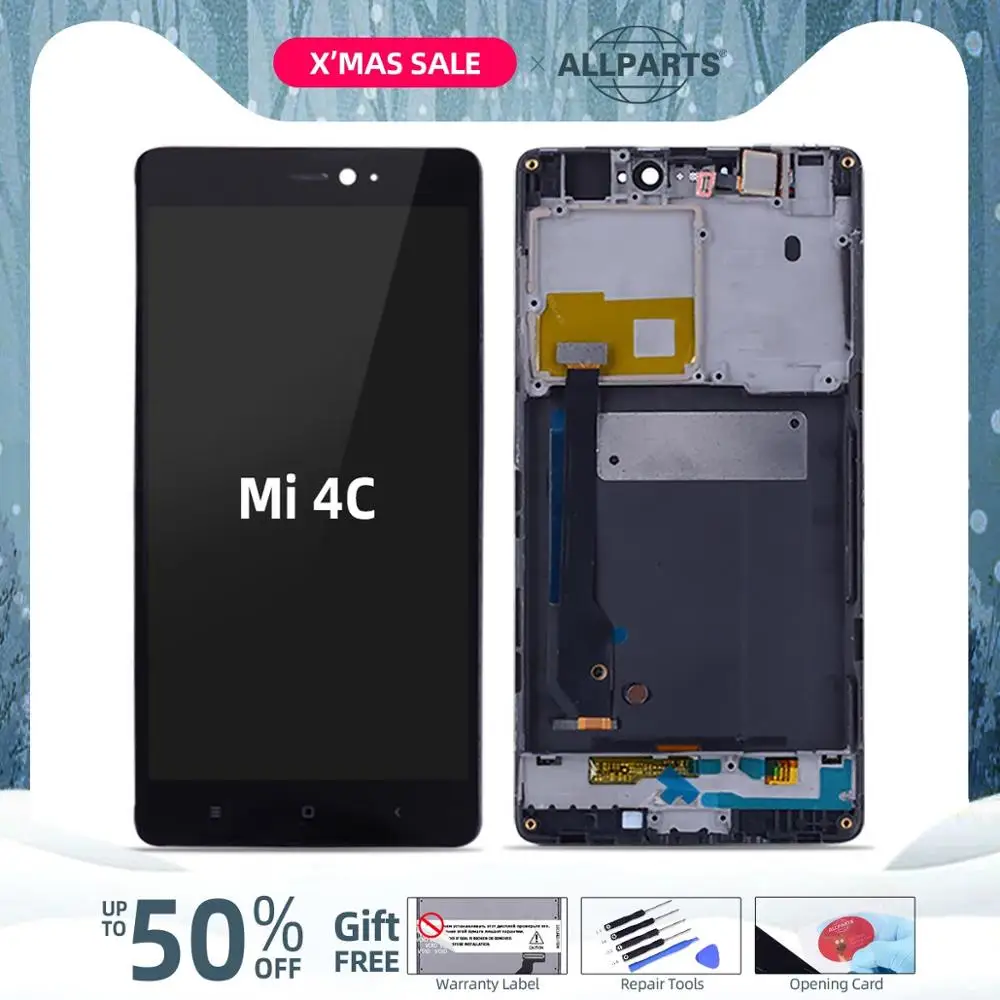 Tanie ORG. WYŚWIETLACZ for XIAOMI Mi4C EKRAN LCD i Dotyk DIGITIZER ORYG z RAMKĄ CZARN