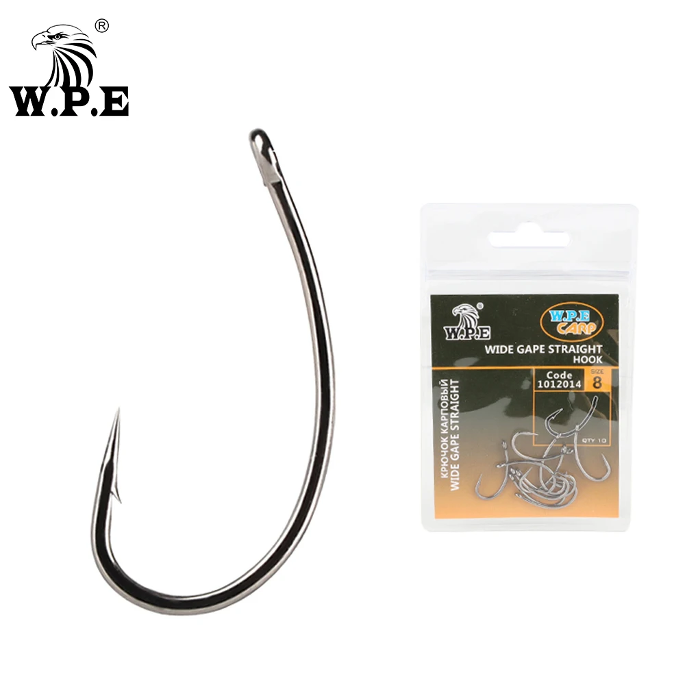 W.P.E Fishing Hook 3packs/lot 2#-8# Barbed Single Circle Fishhooks Carp Fishing High Carbon Steel FishingHook Accessories Tackle