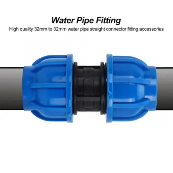 

4Pcs/Set PE Plastic 32mm to 32mm Straight Connector Water Pipe Adapter Fitting Accessories