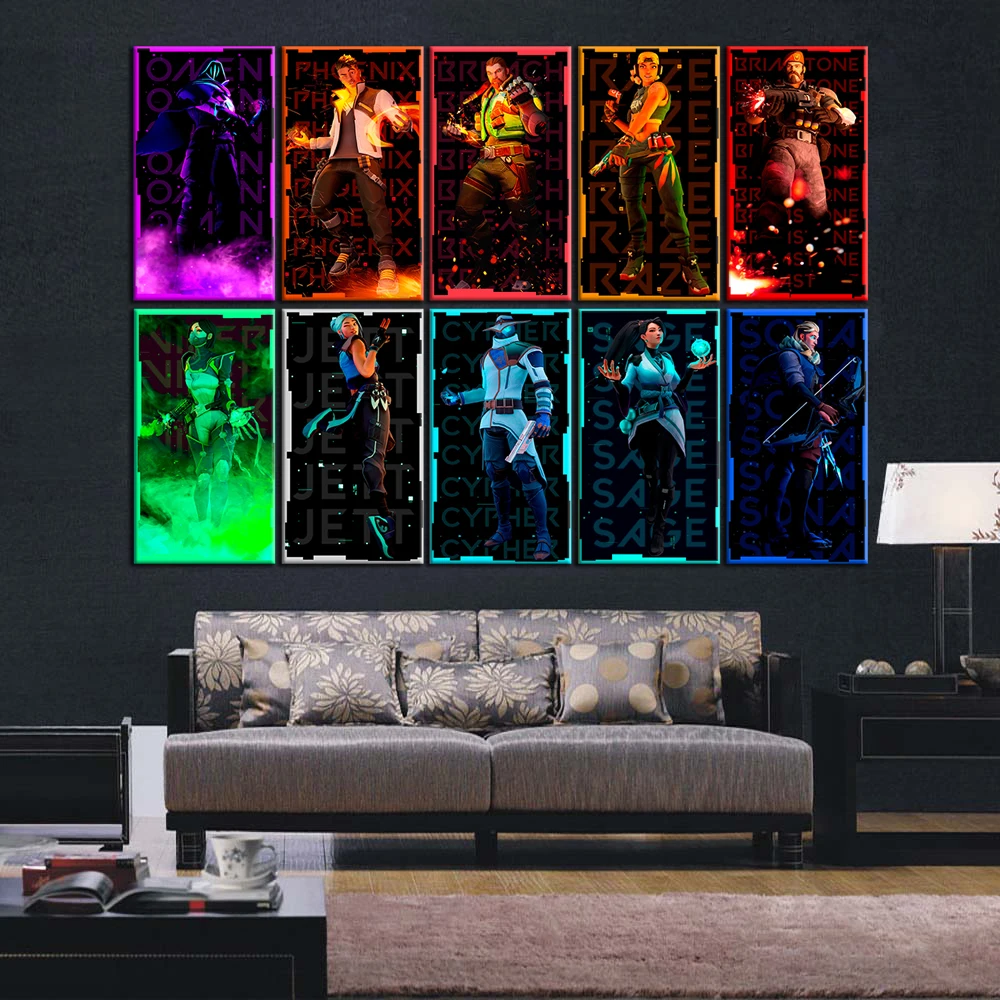 Unframed Valorant Oil Painting Video Game Canvas Artwork Jett ...