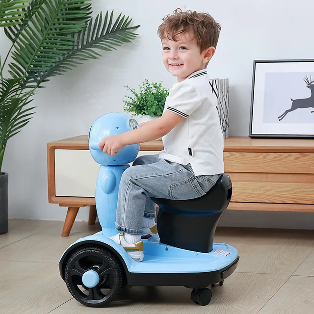 Net Celebrity Children's Remote Control Electric Balance Car with Remote Control Light and Music Four-wheeled Children's Car 3