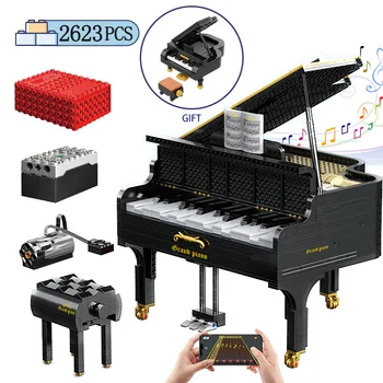 

City Electric Control MOC APP Bluetooth RC/non-RC Piano Building Blocks For Technic Suitable Speaker Bricks Toys For Children