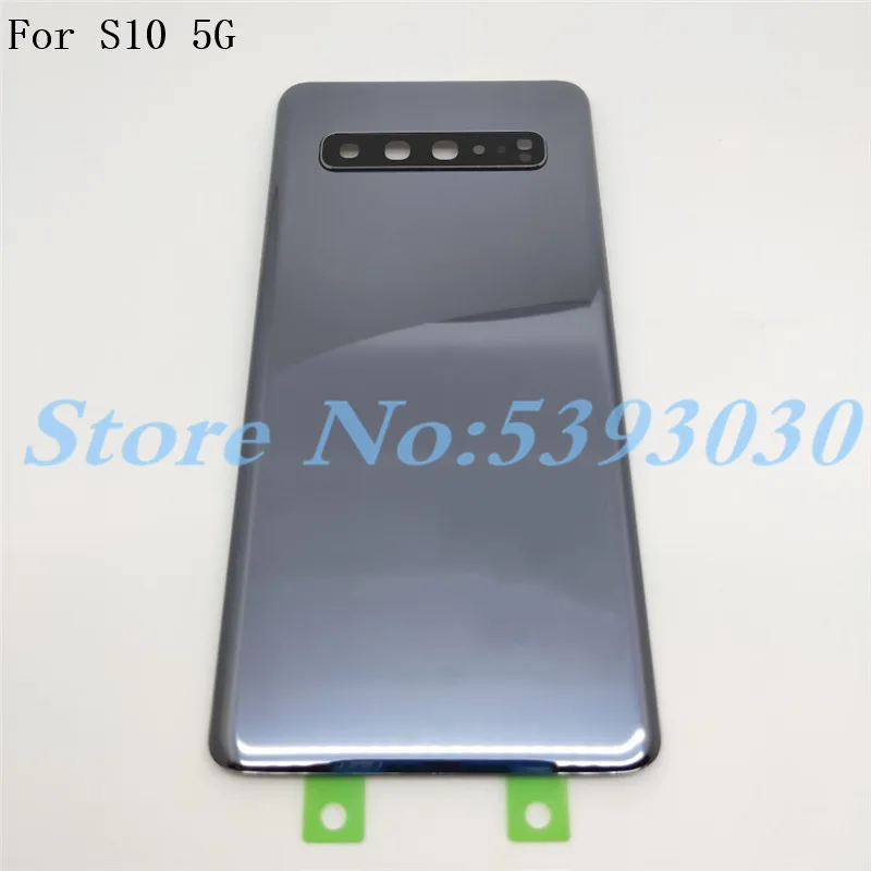 Новая Оригинальная Задняя крышка батареи для samsung Galaxy S10 G977 G977F 5G Версия задняя дверь корпус стеклянная панель Часть+ объектив камеры
