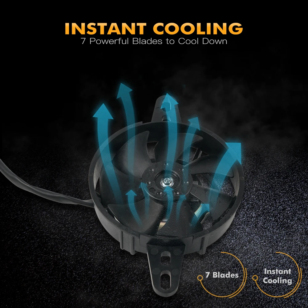 Motorcycle ATV 12V 5000 RPM Electric Radiator Cooling Fan Kit For KTM EXC 300 Husqvarna GASGAS BETA Honda Yamaha Suzuki Kawasaki