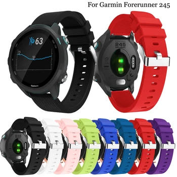 

20mm Silicone Watchband Strap for Garmin Forerunner 245 245M 645 Vivoactive 3 Vivomove Bracelet Watch Band Colorful Wristband