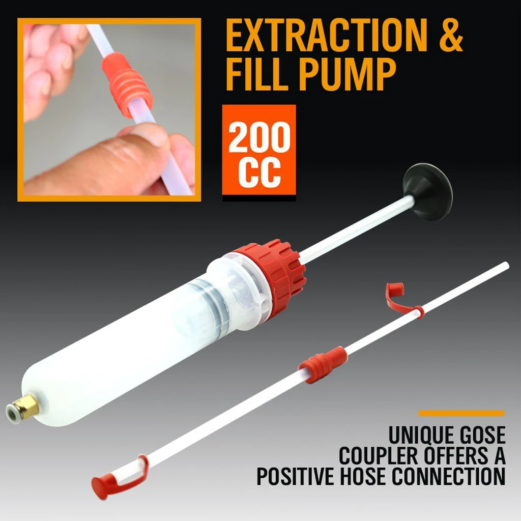 200cc Fluid Extractor Syringe/ Oil Suction Pump, Manual Extraction Filling Pump