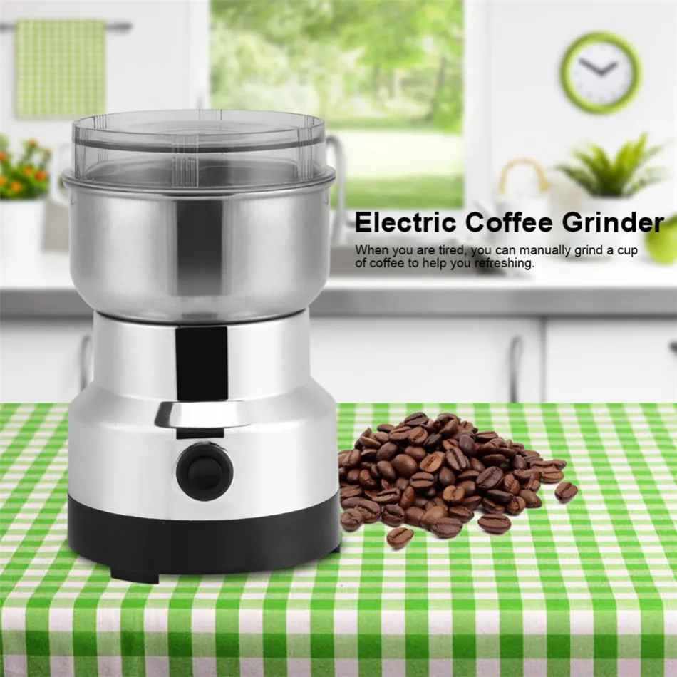 Billige TTLIFE Kaffeemühle Elektrische Mini Kaffee Bean Mutter Grinder Kaffee Bohnen Multifunktionale Hause Kaffee Maschine Küche Werkzeug EU Stecker