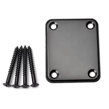 

Durable Electric Guitar Metal Rectangle Neck Plate with Screws Accessories