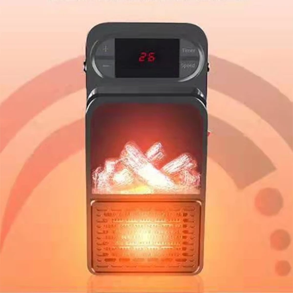Mini Electric Wall-Outlet Flame Heater In Air Warmer PTC Ceramic Heating Stove Radiator Household Wall Handy Fan