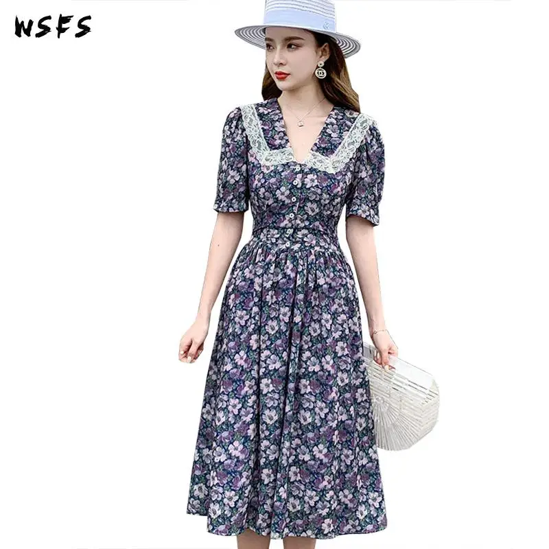 blue floral sundress