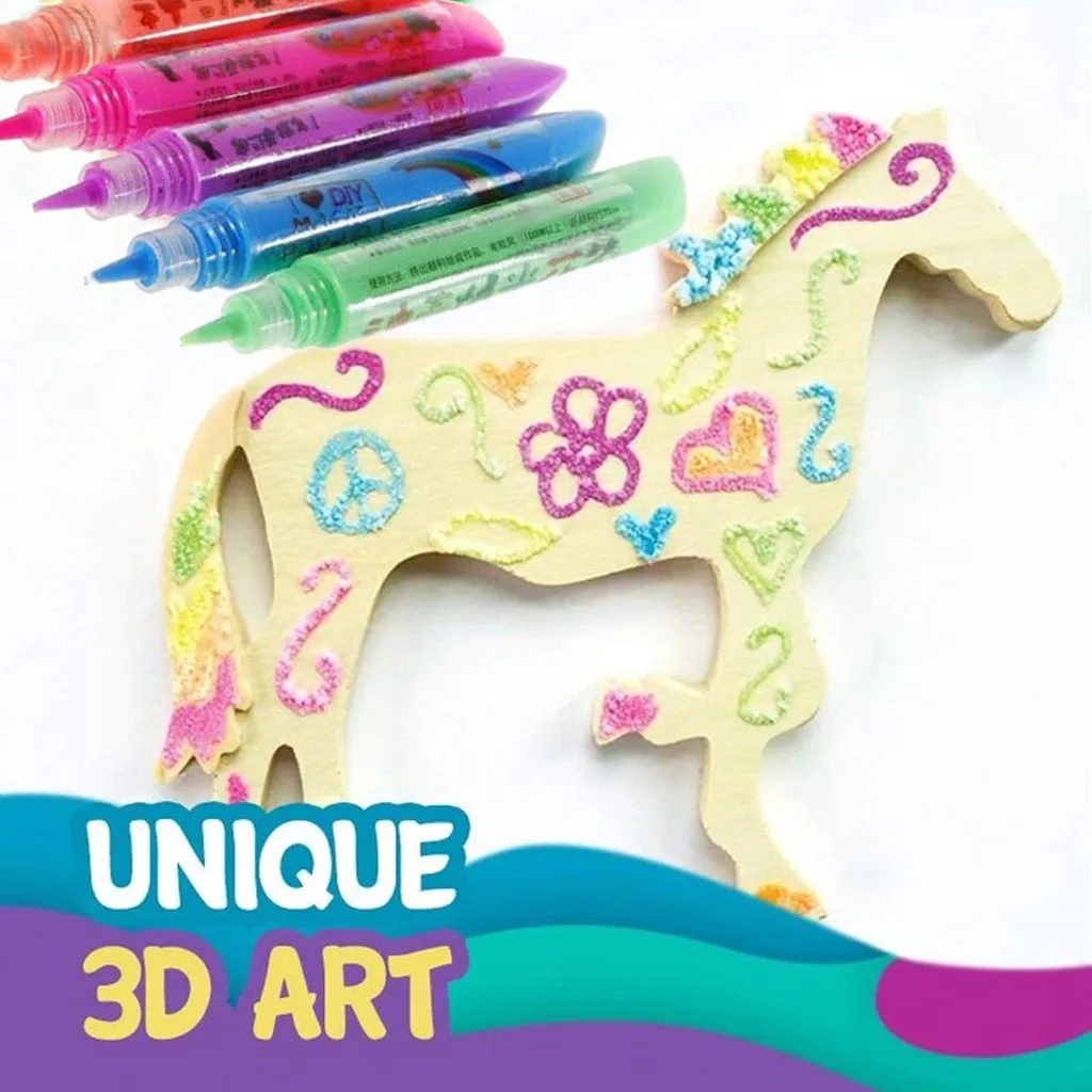 

DIY 6PCS/Set Magic Popcorn Pen - Magic Colour DIY Bubble Popcorn Drawing Pens Children Fun Playing Game Toy Baby Boy Girl Toys