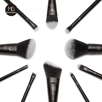 

Miss Gorgeous 1/12pcs Makeup Brushes Set Cosmetic Powder Eye Shadow Eyebrow Blusher Sculpting Brushes Beauty Make Up Tools Black